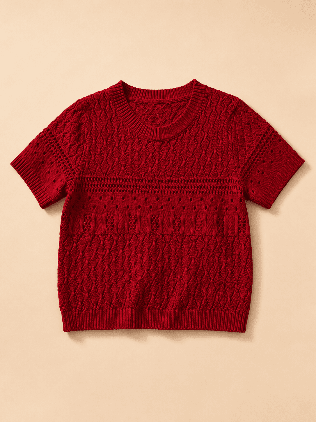 Woolen Red Blouse/Top image 3