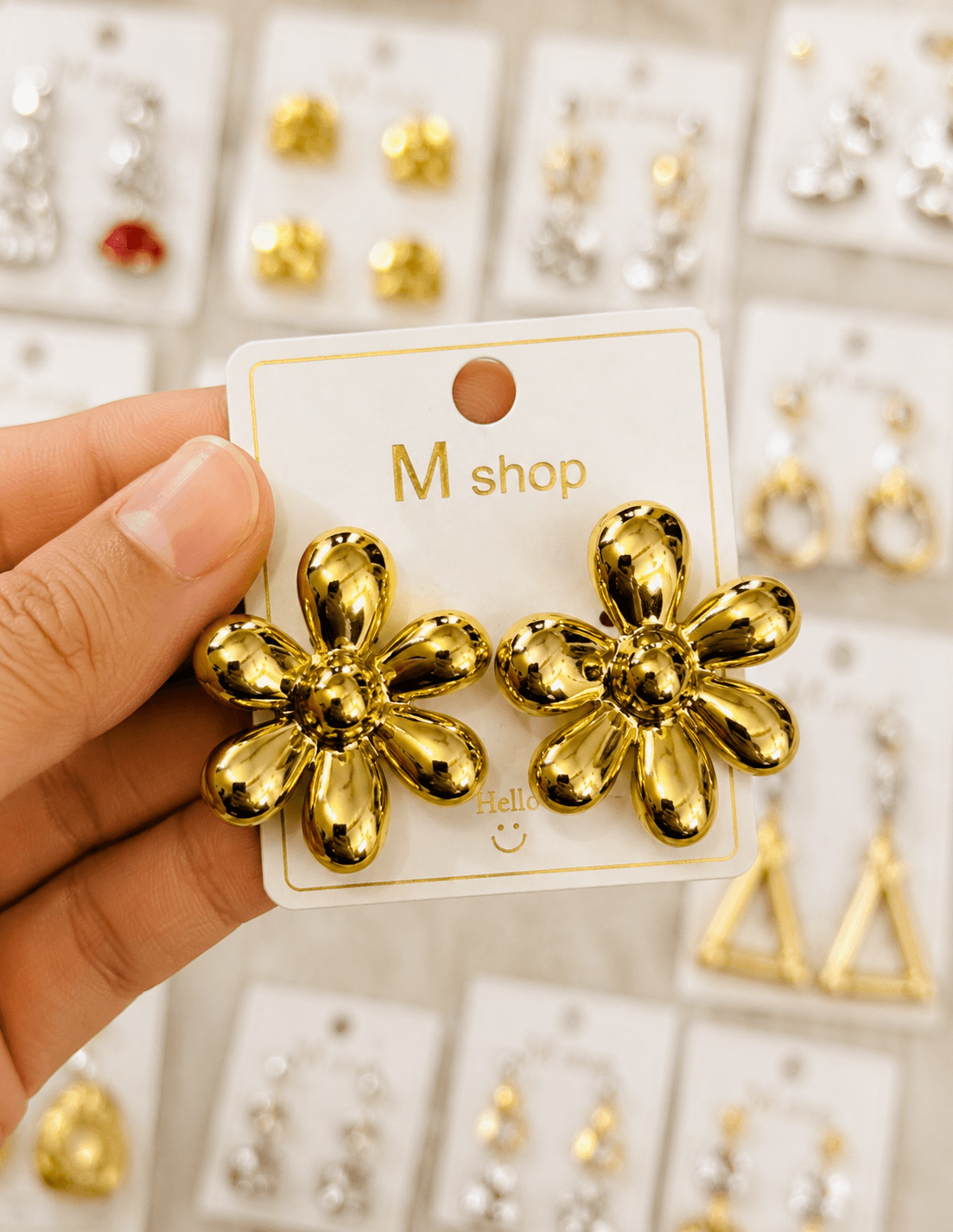 Bloom Gold Flower Earrings